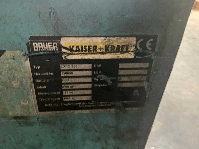 2008 bauer expo 900 afval kipcontainer - afbeelding 6 van  6