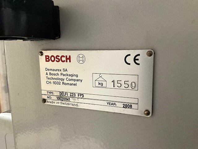 2008 bosch delfi c23 fp3 frame verpakkingsmachines - afbeelding 2 van  10