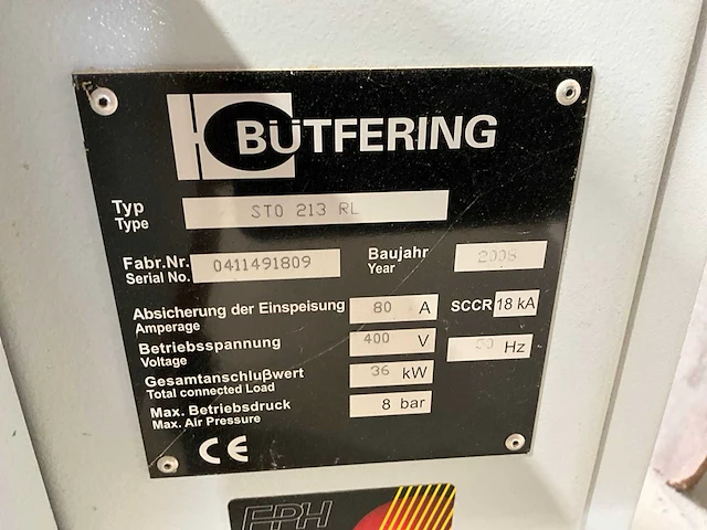 2008 bütfering optimat sto 213 rl breedbandschuurmachine - afbeelding 2 van  17