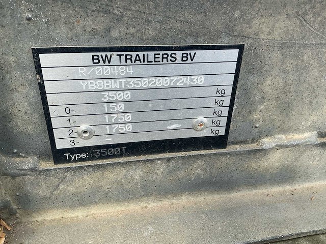 2008 bw trailers aanhangwagen - afbeelding 12 van  17