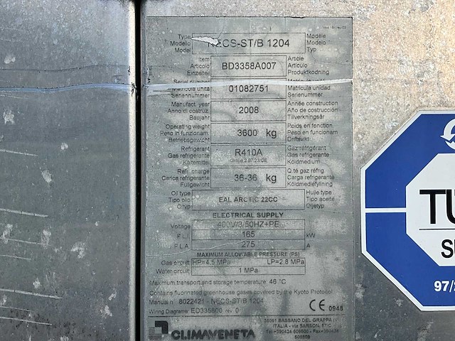 2008 climaveneta dt320-11 shiller - afbeelding 6 van  10