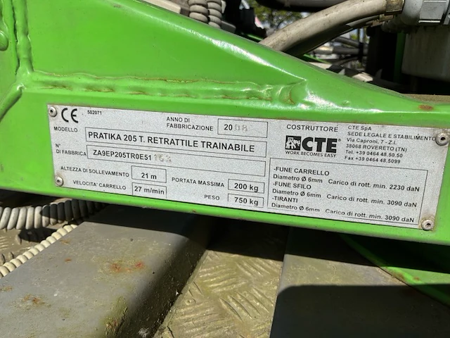 2008 cte pratika 205 getrokken verhuislift - afbeelding 26 van  32