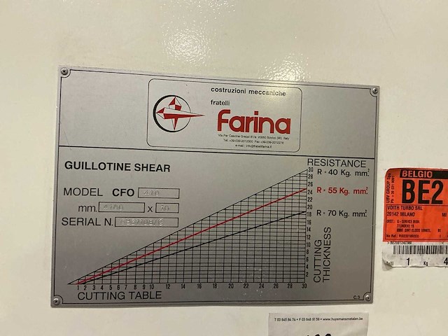2008 farina cfo410 cnc guillotineschaar - afbeelding 4 van  18