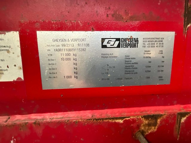 2008 gheysens verpoort r1110b 99/2113 dieplader snel vervoer - afbeelding 28 van  29