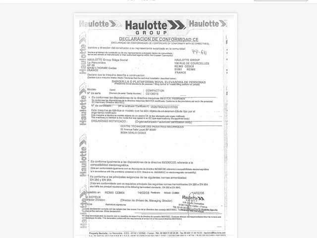 2008 haulotte compact 8 - afbeelding 13 van  20