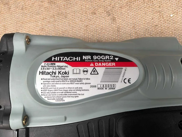 2008 hitachi nr 90gr2 gas-strayspijkerapparaat - afbeelding 4 van  4