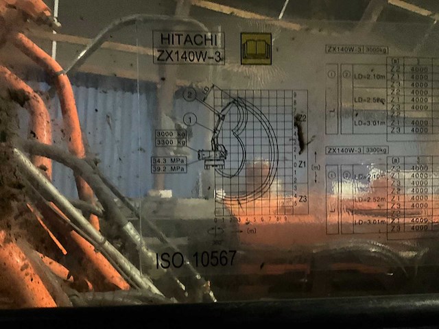 2008 hitachi zx140w-3 bandengraafmachine - afbeelding 28 van  55