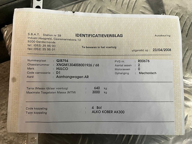 2008 hulco m1 aanhangwagen - afbeelding 10 van  22