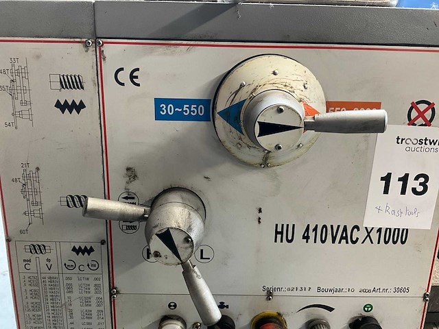 2008 huvema hu410vacx1000 universele draaibank - afbeelding 17 van  18