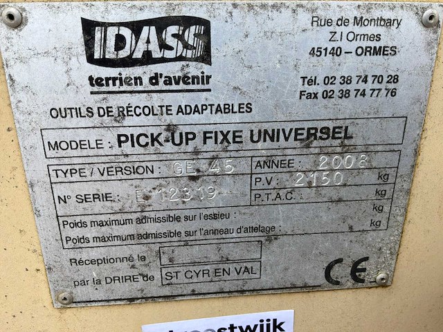 2008 idass ge45 gras pick-up - afbeelding 8 van  8