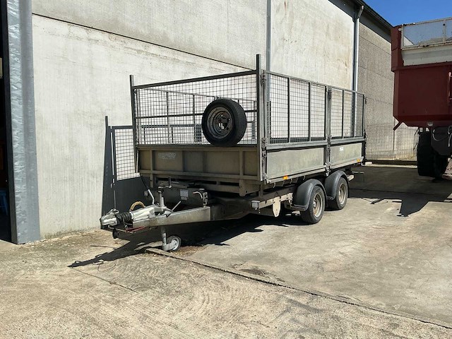2008 ifor williams dubbel asser geremd met hydraulische laadbak tt126g aanhangwagen - afbeelding 1 van  33