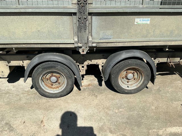 2008 ifor williams dubbel asser geremd met hydraulische laadbak tt126g aanhangwagen - afbeelding 1 van  4