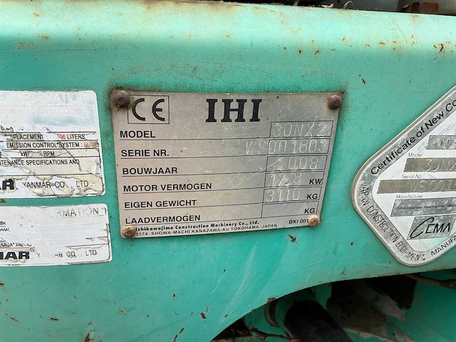 2008 ihi 30nx-2 midigraafmachine - afbeelding 4 van  13
