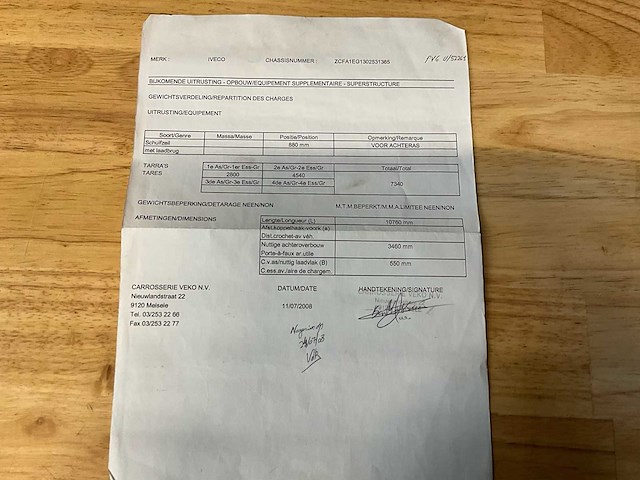 2008 iveco eurocargo 120e22 - hydraulische laadklep - afbeelding 42 van  48