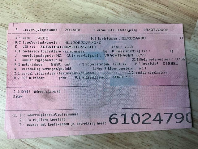 2008 iveco eurocargo 120e22 - hydraulische laadklep - afbeelding 43 van  48