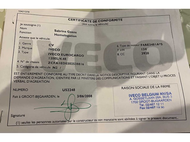 2008 iveco eurocargo 120el18 - zeilwagen hydraulische laadklep - 140000km - afbeelding 39 van  46