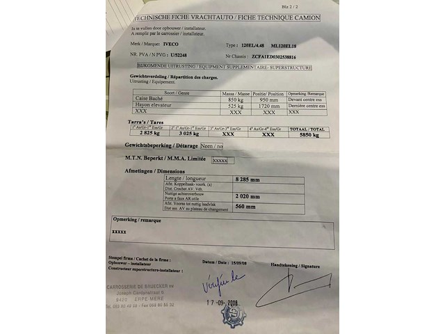 2008 iveco eurocargo 120el18 - zeilwagen hydraulische laadklep - 140000km - afbeelding 41 van  46