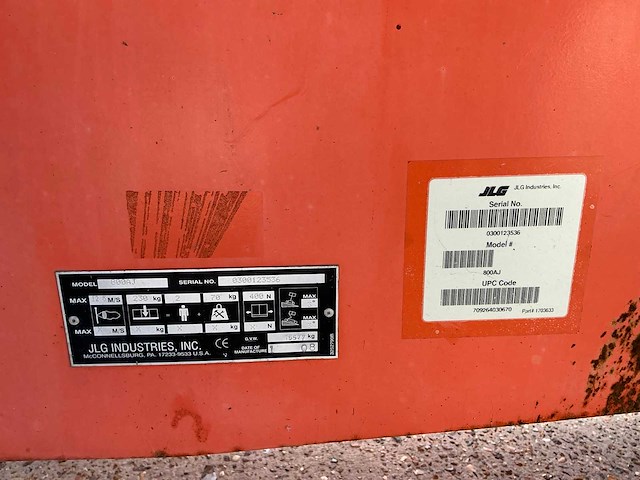 2008 jlg 800aj hoogwerker - afbeelding 9 van  9