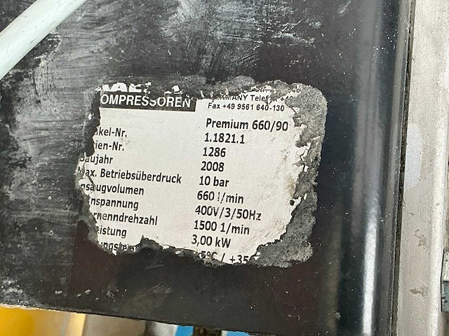 2008 kaeser premium 660/90d luchtcompressor - afbeelding 2 van  2
