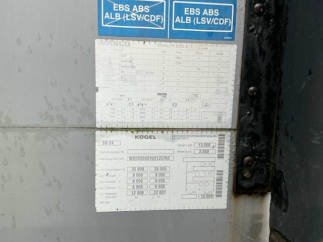 2008 kogel s24 oplegger - afbeelding 3 van  31