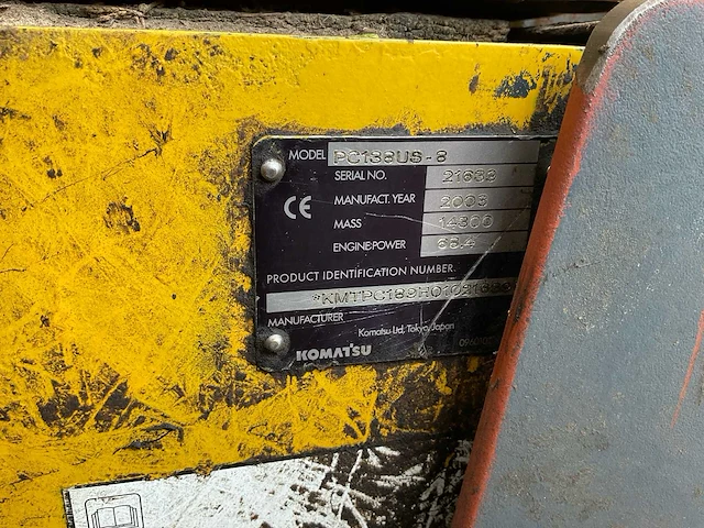 2008 komatsu pc138us-8 - rupsgraafmachine - afbeelding 3 van  24