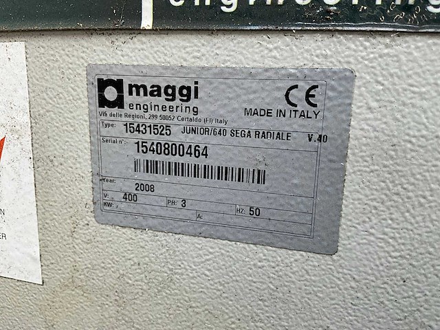 2008 maggi junior 640 radiaalafkortzaagmachine - afbeelding 3 van  8