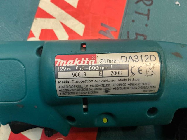 2008 makita da312d haakse schroefboormachine - afbeelding 4 van  8