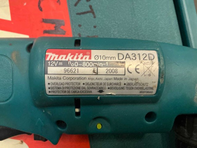 2008 makita da312d haakse schroefboormachine - afbeelding 4 van  8