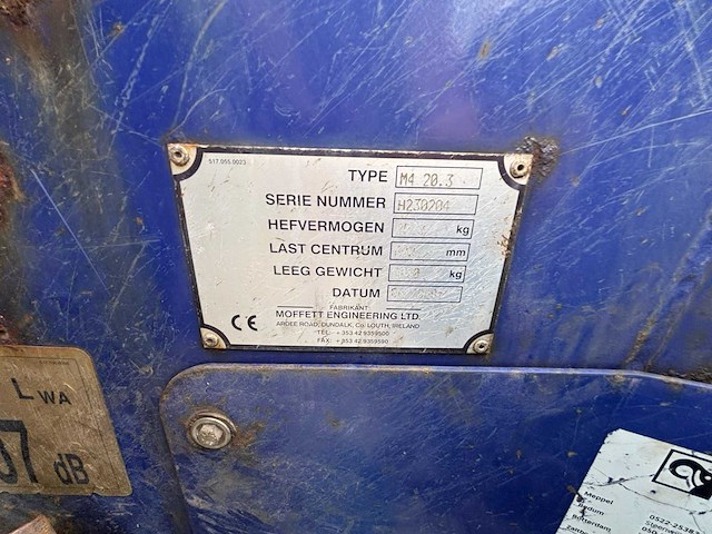 2008 moffett engineering ltd. - kubota motor m4 20.3 zijlader - heftruck - afbeelding 7 van  15