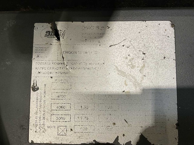 2008 omg ergos iii 18 ta 3 vorkheftruck - afbeelding 3 van  20