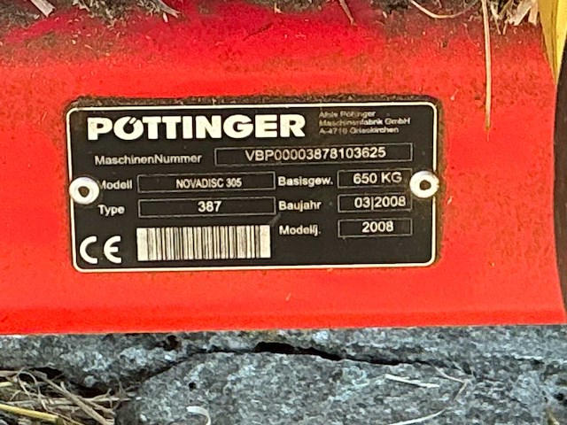2008 pöttinger novadisc 305 schijvenmaaier - afbeelding 8 van  10