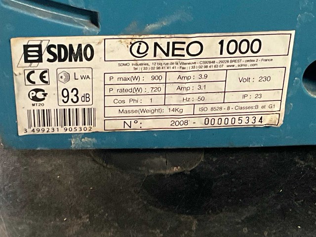 2008 sdmo neo1000 stroomgenerator - afbeelding 7 van  7