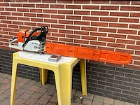 2008 stihl ms 660 motorzaag met lang zaagblad en kettingbeschermer