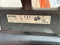 2008 stihl ms 660 motorzaag met lang zaagblad en kettingbeschermer - afbeelding 3 van  7