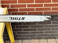 2008 stihl ms 660 motorzaag met lang zaagblad en kettingbeschermer - afbeelding 6 van  7