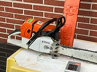 2008 stihl ms 660 motorzaag met lang zaagblad en kettingbeschermer - afbeelding 7 van  7