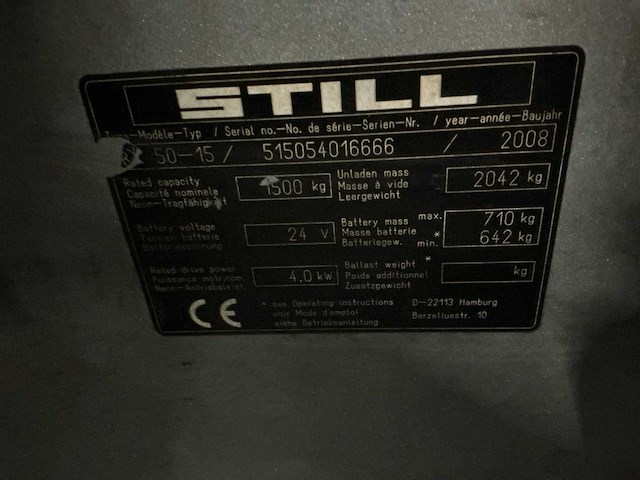 2008 still rx50-15 vorkheftruck - afbeelding 9 van  9