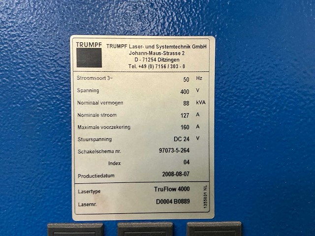 2008 trumpf trulaser 3030 lasersnijmachine - afbeelding 2 van  30