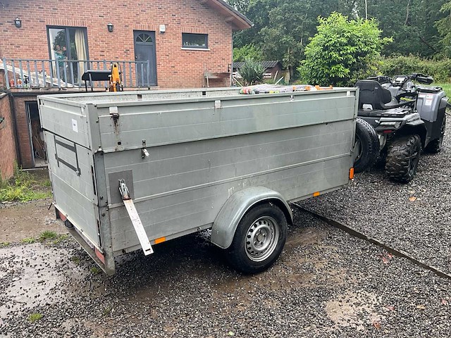 2009 anssems flatbed trailer met hoge zijkanten transporttrailer - afbeelding 1 van  8