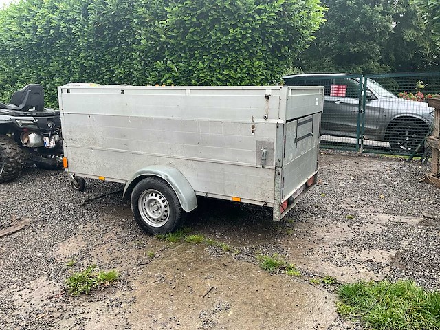 2009 anssems flatbed trailer met hoge zijkanten transporttrailer - afbeelding 3 van  8