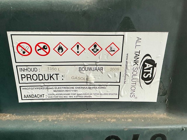 2009 ats kunststof dieselbrandstoftank 1350l - afbeelding 3 van  4
