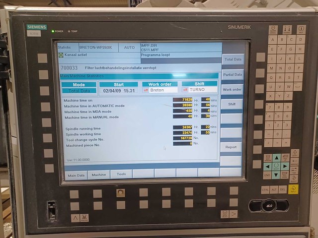 2009 breton nc 260 k 23 industriële cnc-machine - afbeelding 14 van  15
