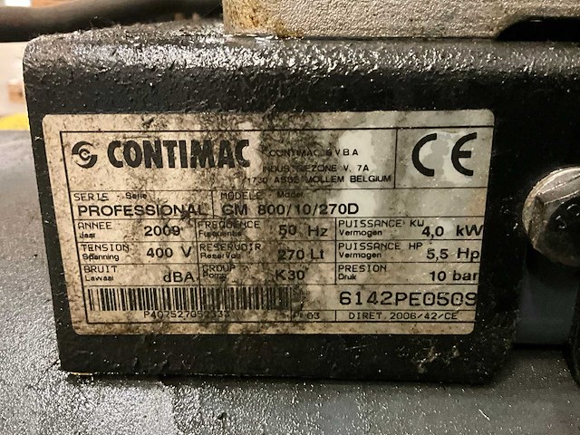 2009 contimac gm 800/10/270d luchtcompressor - afbeelding 7 van  8