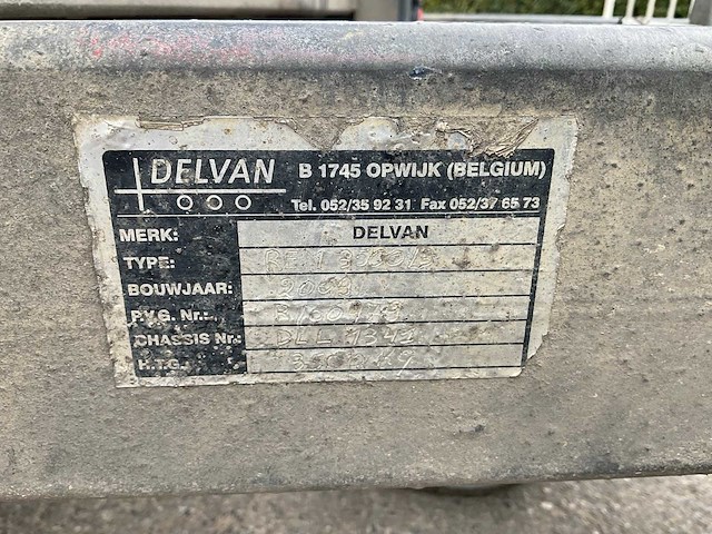 2009 delvan rem3500/3 kipperaanhangwagen - afbeelding 4 van  20