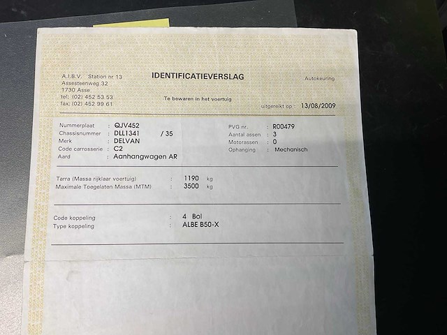 2009 delvan rem3500/3 kipperaanhangwagen - afbeelding 11 van  20