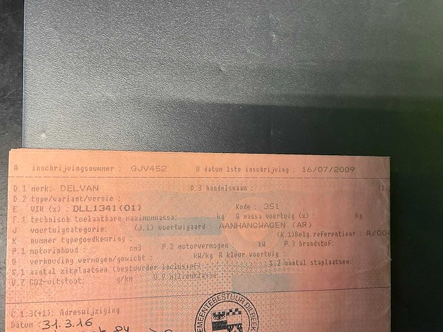 2009 delvan rem3500/3 kipperaanhangwagen - afbeelding 13 van  20