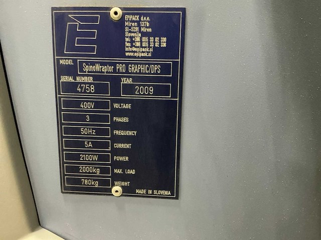 2009 epipack spinowraptor pro graphic/dps palletfoliewikkelaar - afbeelding 3 van  11
