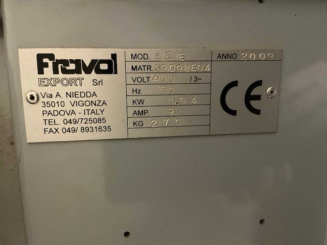 2009 fravol bee kantenlijmmachine - afbeelding 6 van  9