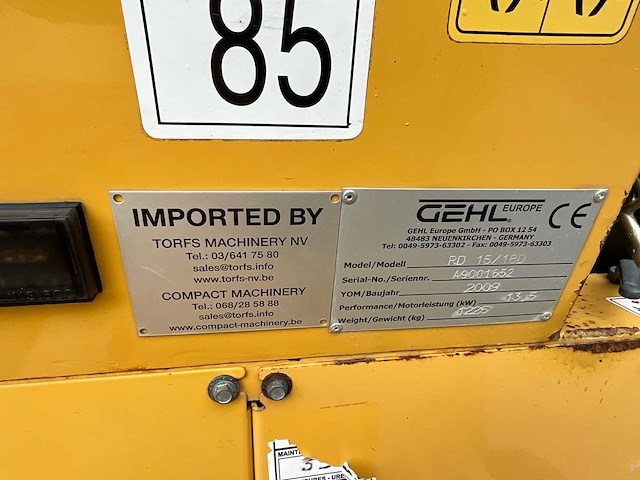 2009 gehl pd 15/2 dumper - afbeelding 9 van  16