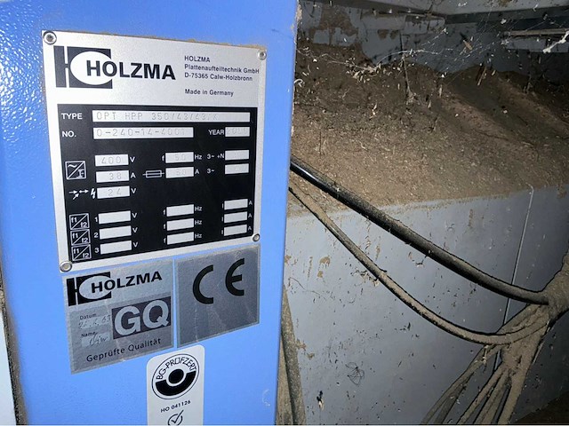 2009 holzma opt hpp350/43/43/x platen opdeelzaagmachine - afbeelding 10 van  30